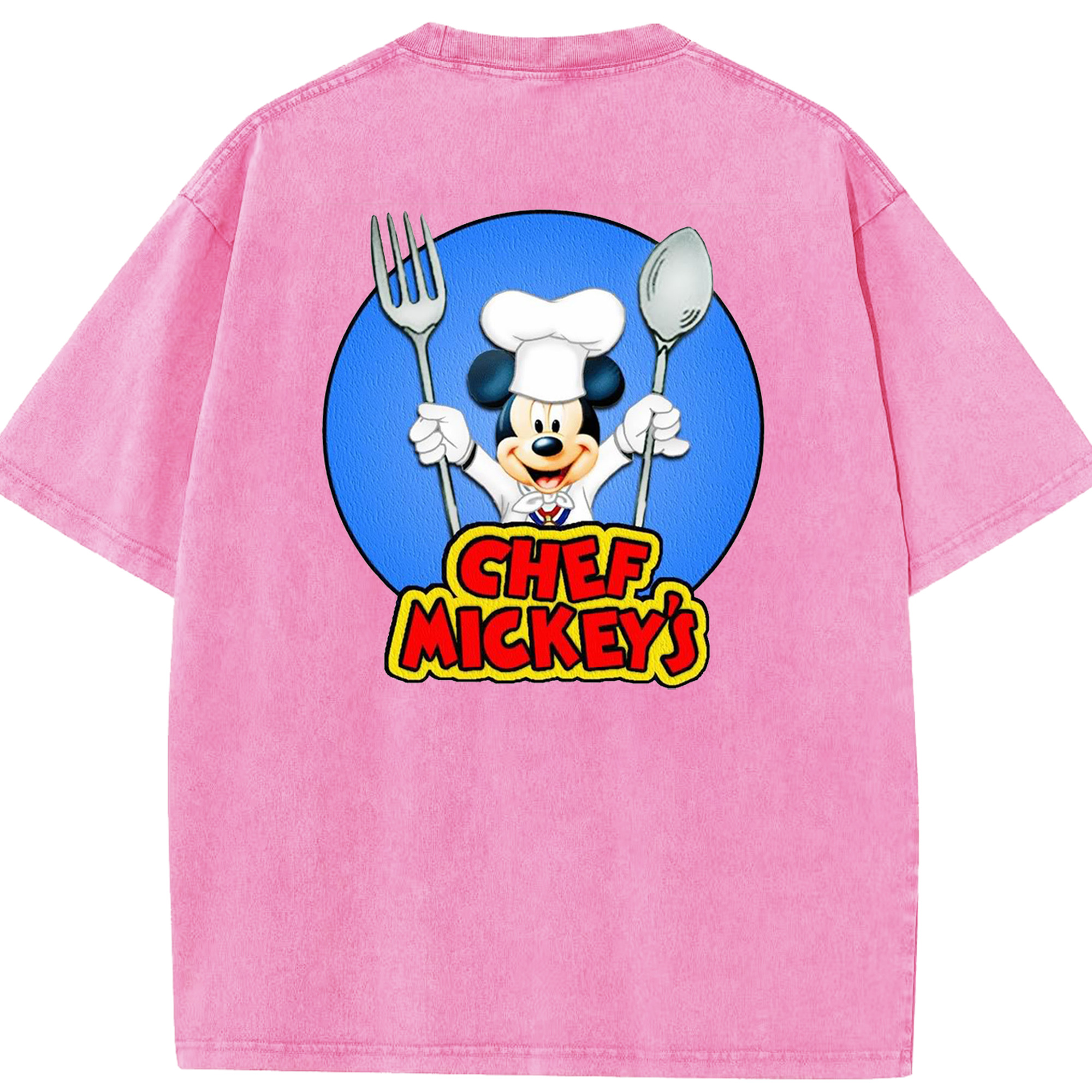（画像用） ミッキーマウス Mickey Mouse 綿100% ヴィンテージ風 半袖Tシャツ（背面プリント）